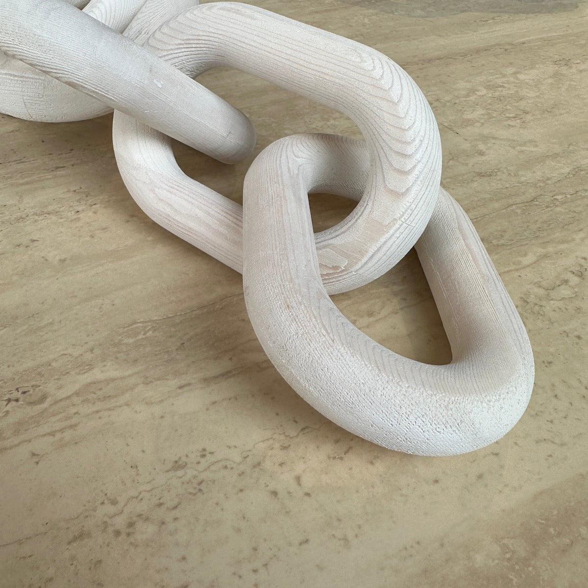 Liberty Chain Link Sculpture | Whitewash - CLU Living Pty Ltd