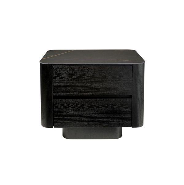 Jamie Bedside Table | Black Marble - CLU Living Pty Ltd